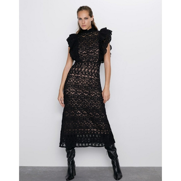 ZARA| Textured Dress - Picture 5 of 11